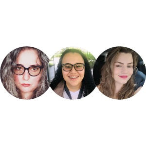 Foto de Cristina Jung, Mayra Amaral e Talita Almeida