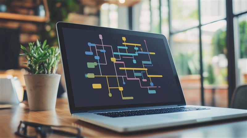 diagrama-de-fluxo-de-graficos-coloridos-na-tela-laptop-na-mesa-em-escritorios-modernos